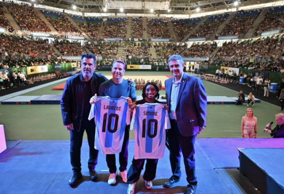 Simone Biles: Macri le otorgó la Llave del Parque Olímpico 