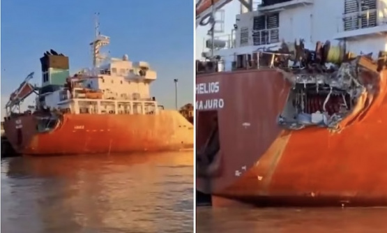 Chocaron dos buques tanque cargados de químicos y combustibles